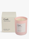 Radley Leather and Rose scented candle in glass jar, UK version