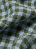 Piglet in Bed gingham linen flat sheet single (British brand)
