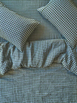 John Lewis Piglet in Bed Colour Drench Gingham Linen Blend Single Bedding- Buy online at McGrocer