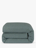 Piglet in Bed gingham linen blend bedding single - British product