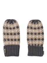 John Lewis WHEAT Kids' Merino Wool Jacquard Mittens Charcoal- Buy online at McGrocer