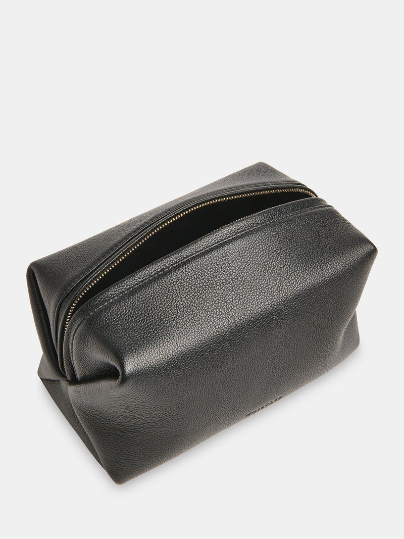 Whistles Ria leather zip pouch black, UK version