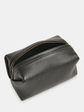 Whistles Ria black leather zip pouch, imported from the UK