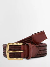 John Lewis Barbour Stretch Leather Belt Brown- Buy online at McGrocer