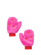 John Lewis Small Stuff Kids' Faux Fur Mittens Pink- Buy online at McGrocer