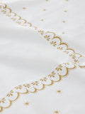 John Lewis scallop border gold tablecloth, UK version