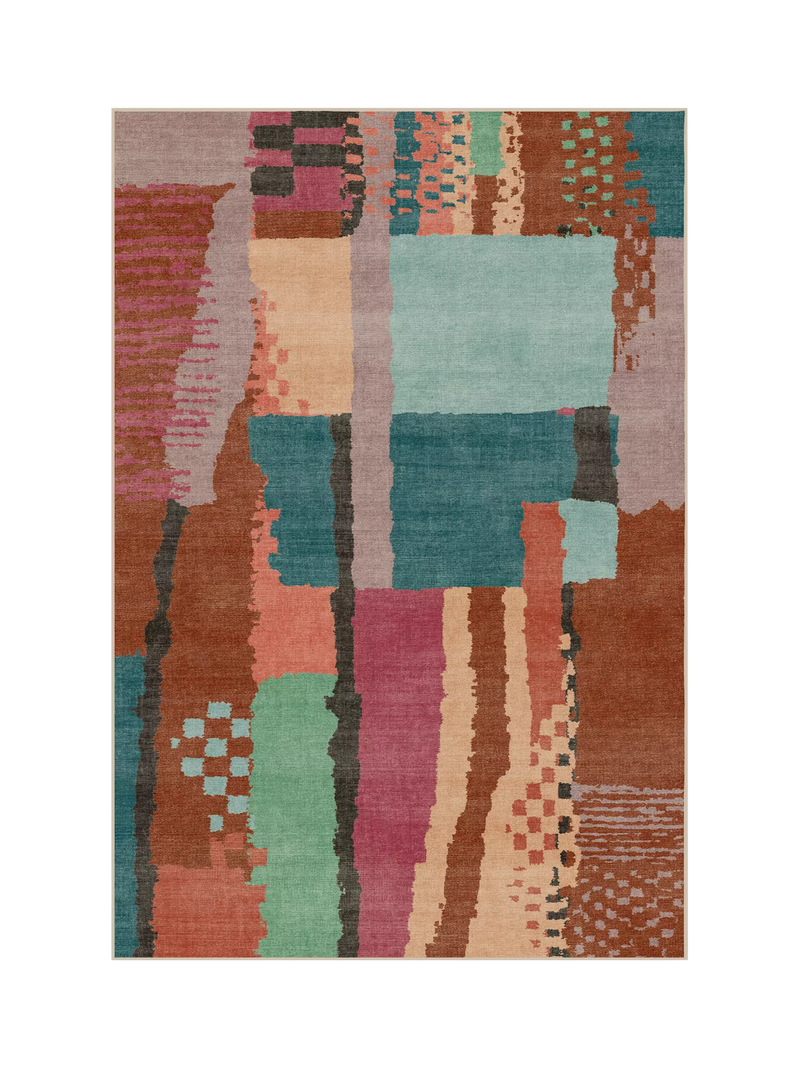 Ruggable Enya Multi washable rug 90x60cm - British product