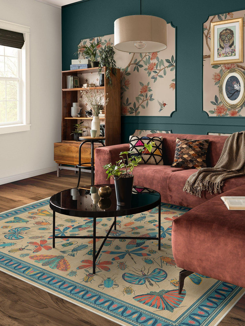 Ruggable Iris Apfel Flutterby rug 90x60cm - British product