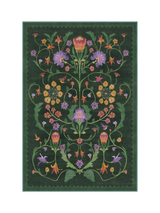 John Lewis Ruggable x Iris Apfel Protea Rug, Forest Green, Rectangular Washable Rug, 90cm x 60cm- Buy online at McGrocer