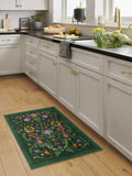 Ruggable Iris Apfel Protea rug forest green 90x60cm, UK version