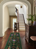 Ruggable Iris Apfel Protea rug forest green 90x60cm, UK version