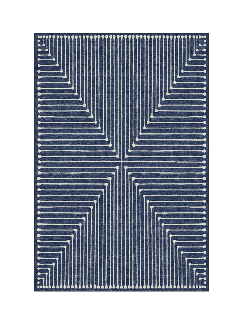 Ruggable x Jonathan Adler Inkdrop Geometric Washable Rug, 60 x 90 cm