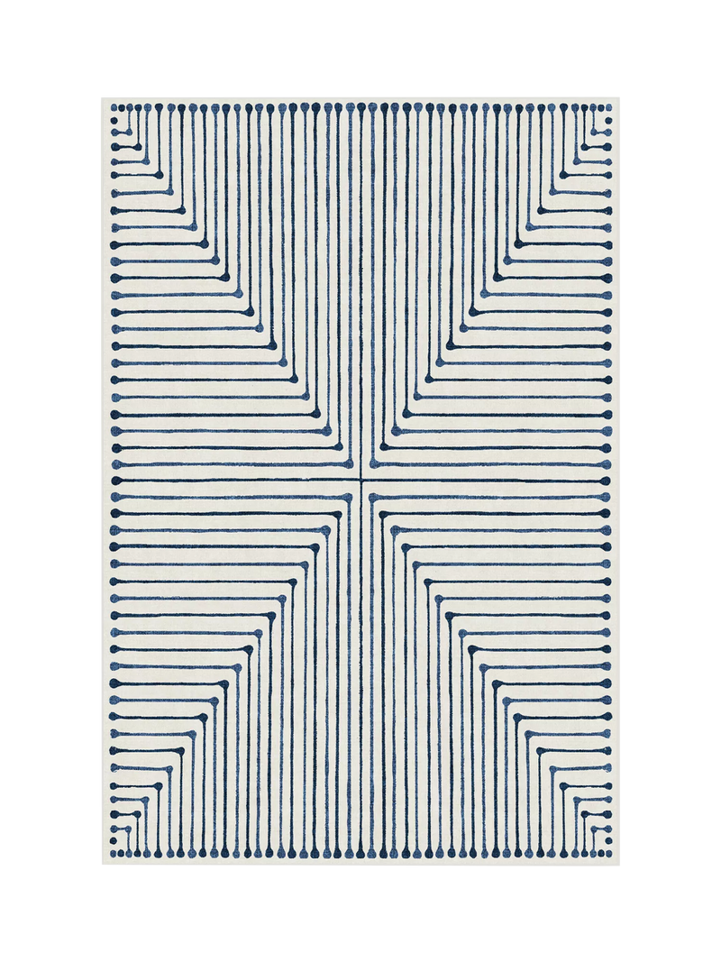 Ruggable x Jonathan Adler Inkdrop Rug, Slate Blue, L90 x W60cm