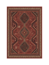 John Lewis Ruggable Zareen Rug Geometric Washable Rug, Scarlet Red L90 x W60cm- Buy online at McGrocer