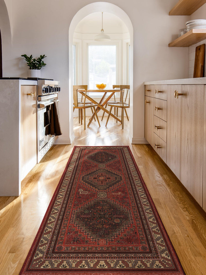 Ruggable Zareen rug Scarlet Red 90x60cm - British product