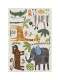 Ruggable Jungle Safari Rug multi 90x60cm, imported from the UK