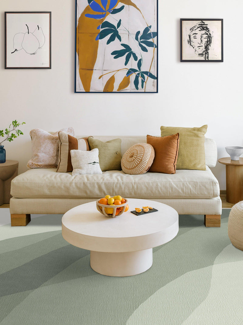 Ruggable Kallan rug sage green 90x60cm - British product