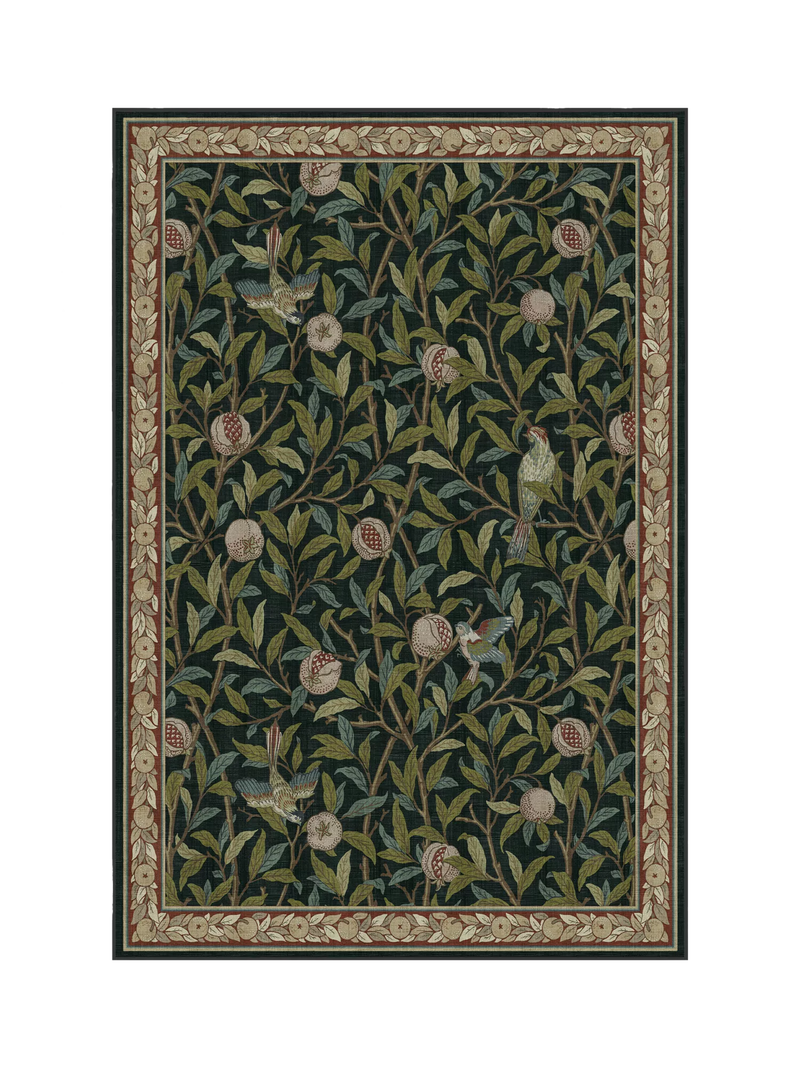 Ruggable x Morris & Co. Bird & Pomegranate Washable Rug 275x185cm