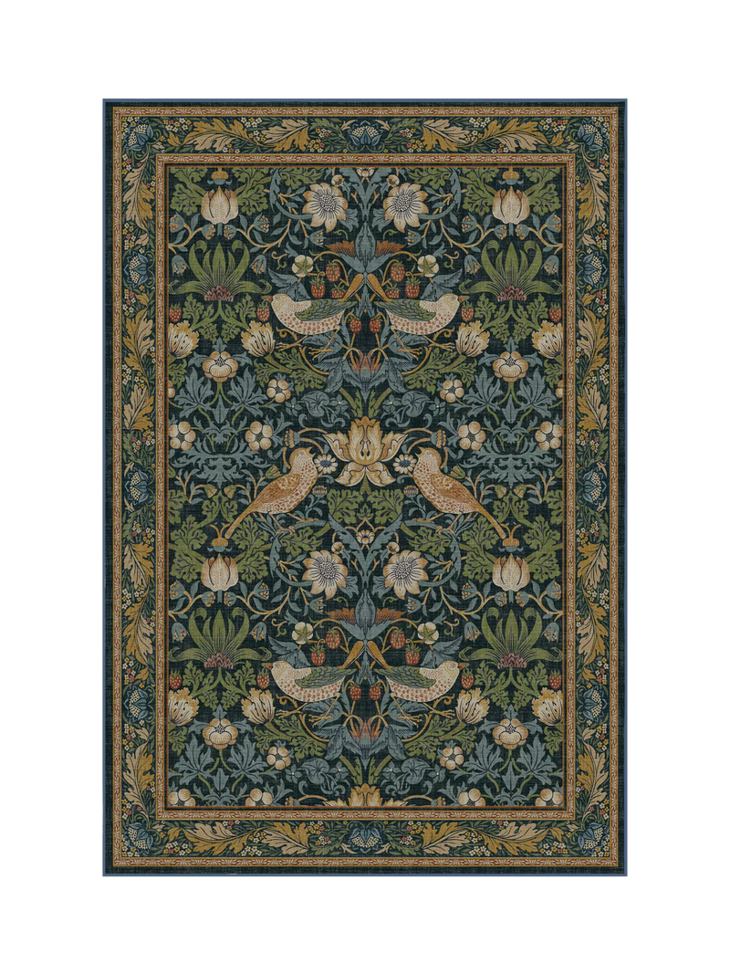 Ruggable x Morris & Co. Strawberry Thief Washable Rug 90 x 60cm