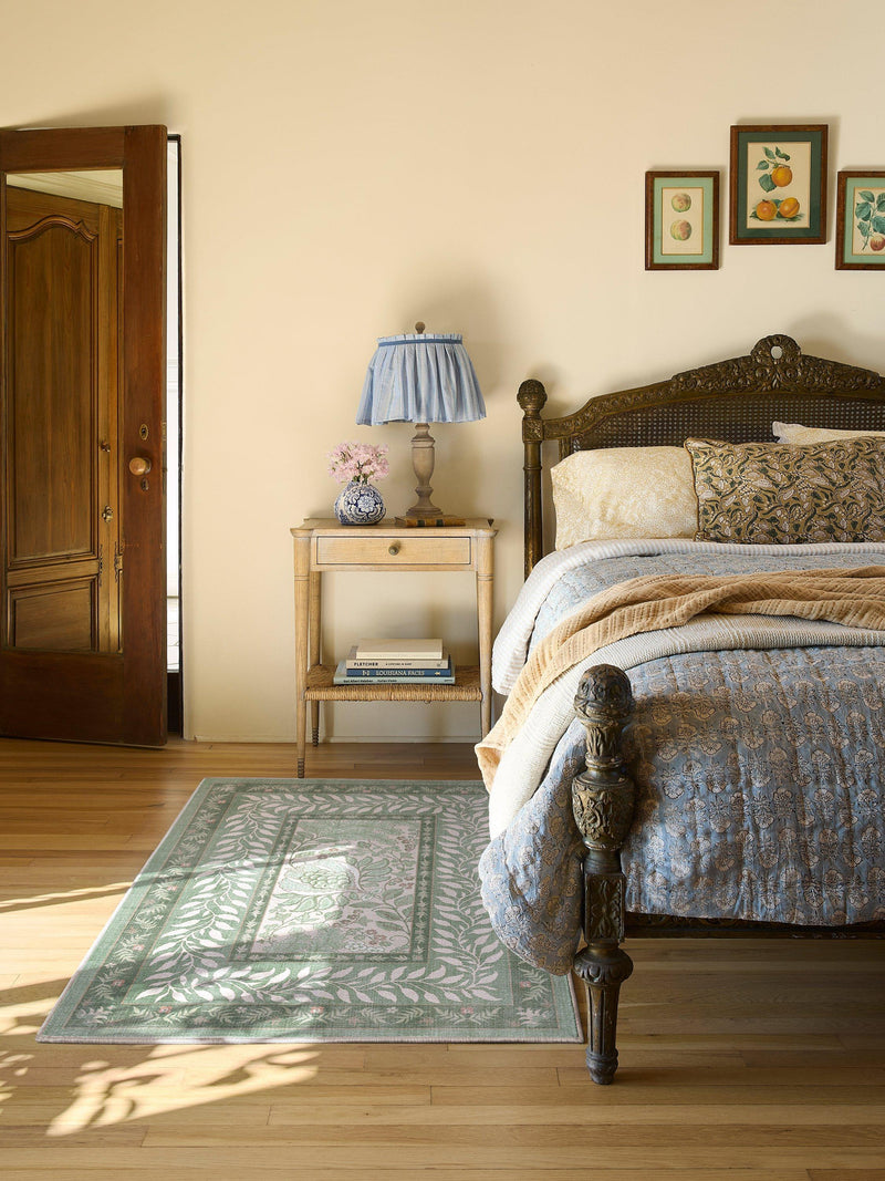 Ruggable Provence rug in sage, 90x60cm, imported from the UK