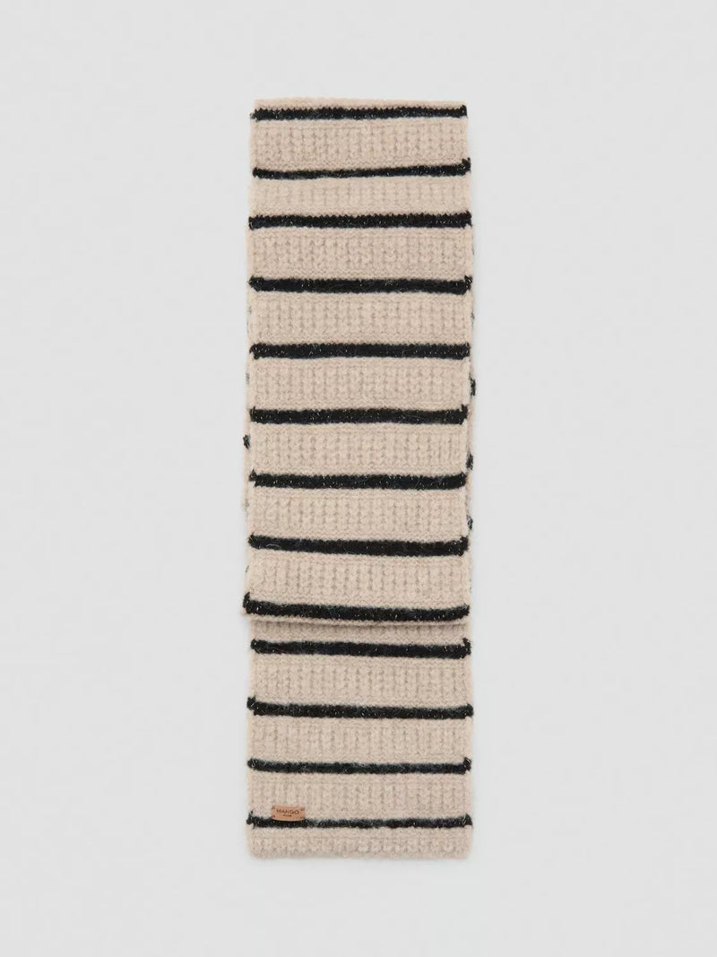Mango kids striped scarf light brown - British product