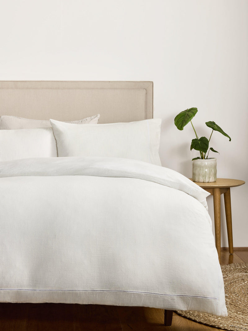 John Lewis Blakeney double duvet cover set washed cotton weave - British product
