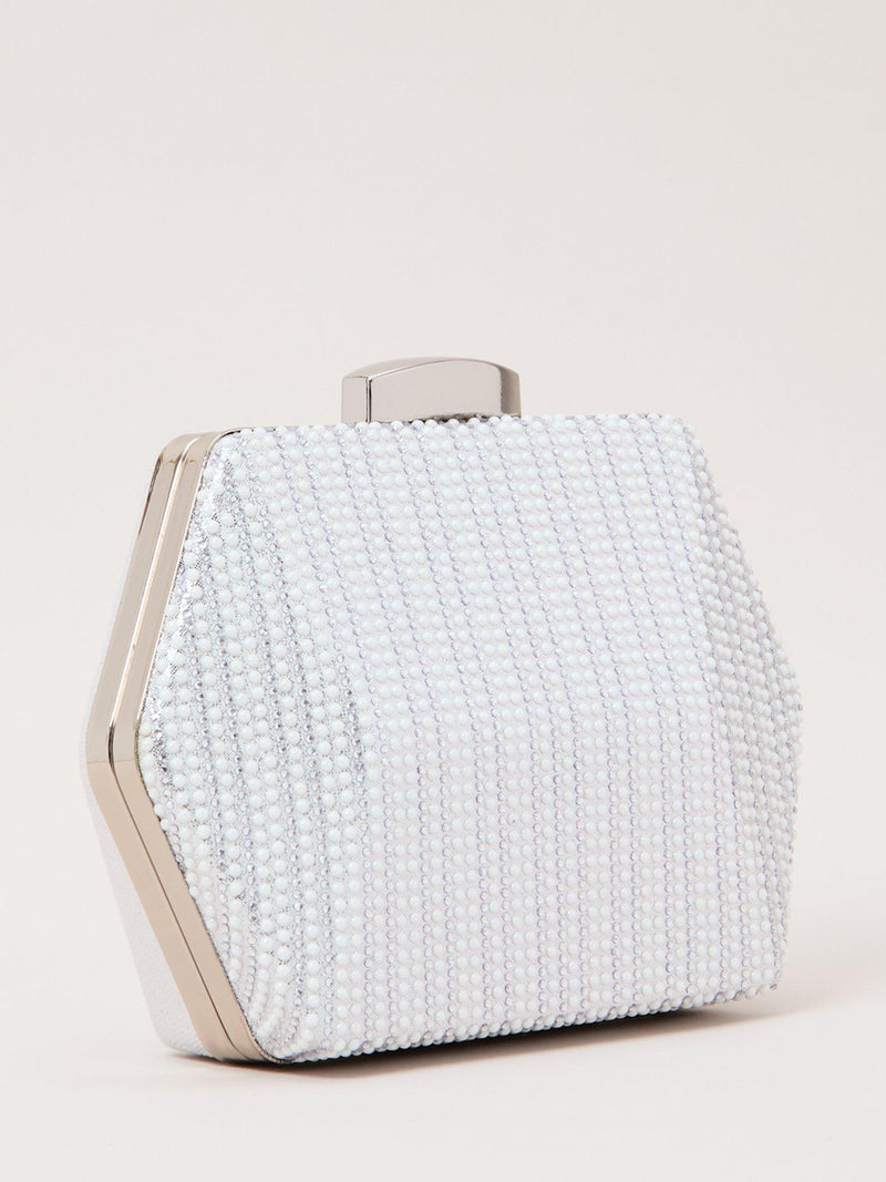Phase Eight sparkle silver clutch bag (British brand)