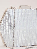 Phase Eight sparkle silver clutch bag (British brand)