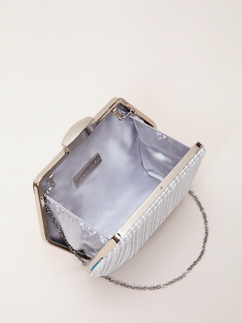 Phase Eight sparkle silver clutch bag (British brand)