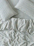 Piglet in Bed Coastal Blue stripe duvet cover, imported from the UK