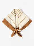 Mint Velvet square scarf cream tan stripe 70x70cm - British product