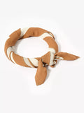 Mint Velvet square scarf cream tan stripe 70x70cm - British product