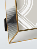 John Lewis ribbed glass photo frame gold 4x6 (British brand)