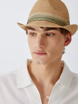 John Lewis John Lewis Ombre Paper Straw Trilby Hat Natural/Green- Buy online at McGrocer