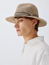 John Lewis John Lewis Patterned Band Paper Straw Fedora Hat, Natural- Buy online at McGrocer