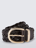 John Lewis woven leather belt chocolate, UK version
