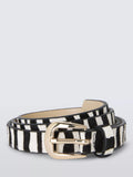 John Lewis zebra print slim leather belt, UK version