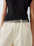 John Lewis zebra print slim leather belt, UK version