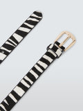 John Lewis zebra print slim leather belt, UK version