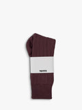 TUTTI burgundy ribbed bamboo socks, UK version