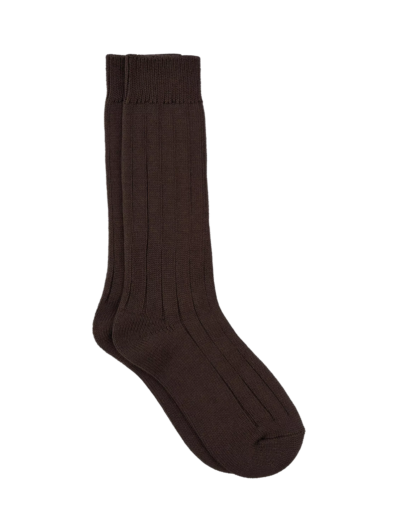 TUTTI brown ribbed bamboo blend socks UK size 4-9 (British brand)