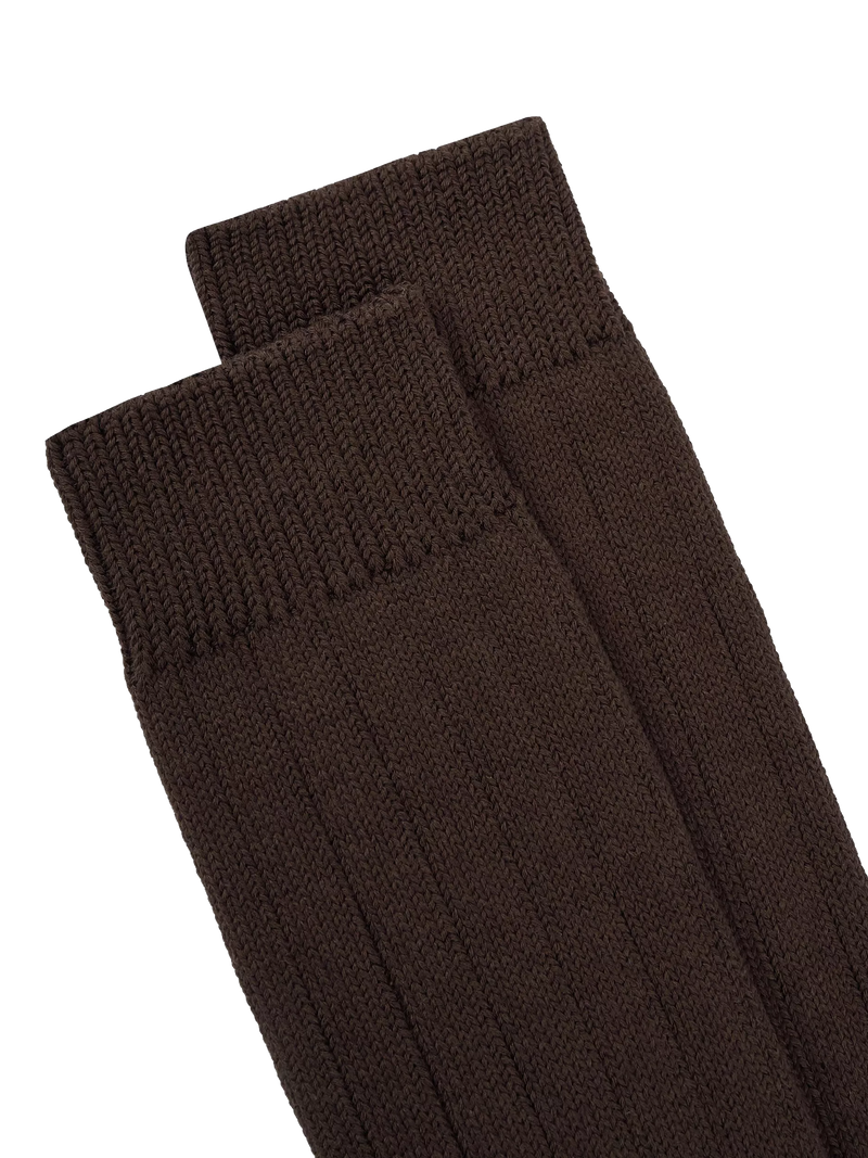 TUTTI brown ribbed bamboo blend socks UK size 4-9 (British brand)