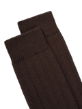 TUTTI brown ribbed bamboo blend socks UK size 4-9 (British brand)