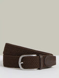 Reiss Elmont woven belt with leather trims - British product