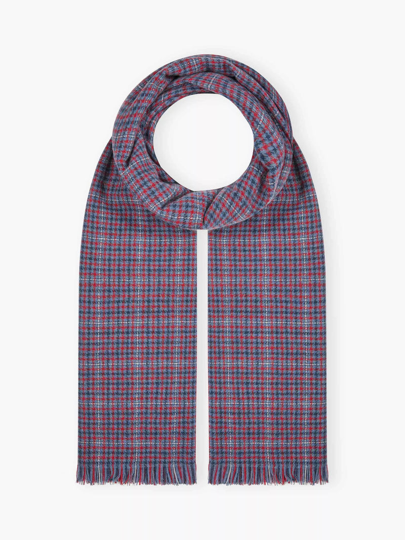 Brora cashmere check scarf 180x60cm (British brand)