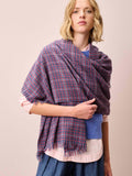 Brora cashmere check scarf 180x60cm (British brand)