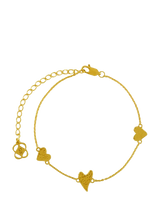 John Lewis Ottoman Hands Triple Heart Bracelet Gold- Buy online at McGrocer