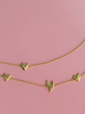 Ottoman Hands triple heart gold bracelet (British brand)