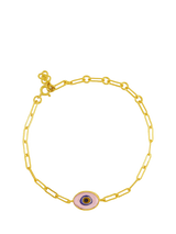 John Lewis Ottoman Hands Pink Evil Eye Bracelet Gold- Buy online at McGrocer