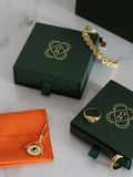 Ottoman Hands gold heart charm bracelet (British brand)